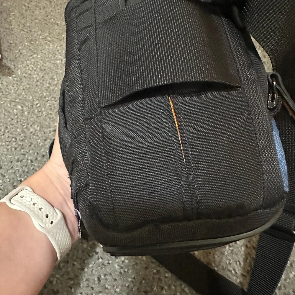Black and Blue Ergonomic Camera Case